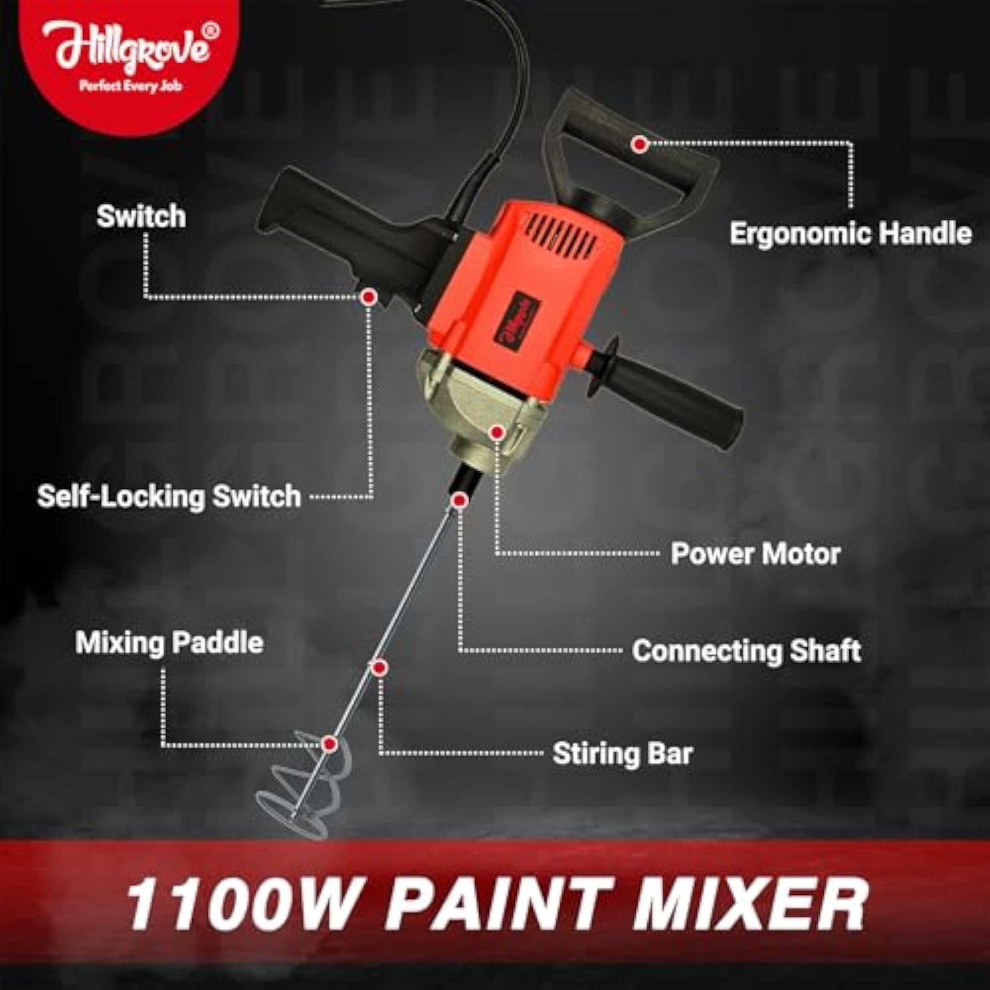 1100W Copper Paint Wall Putty Cement Mixer Machine
